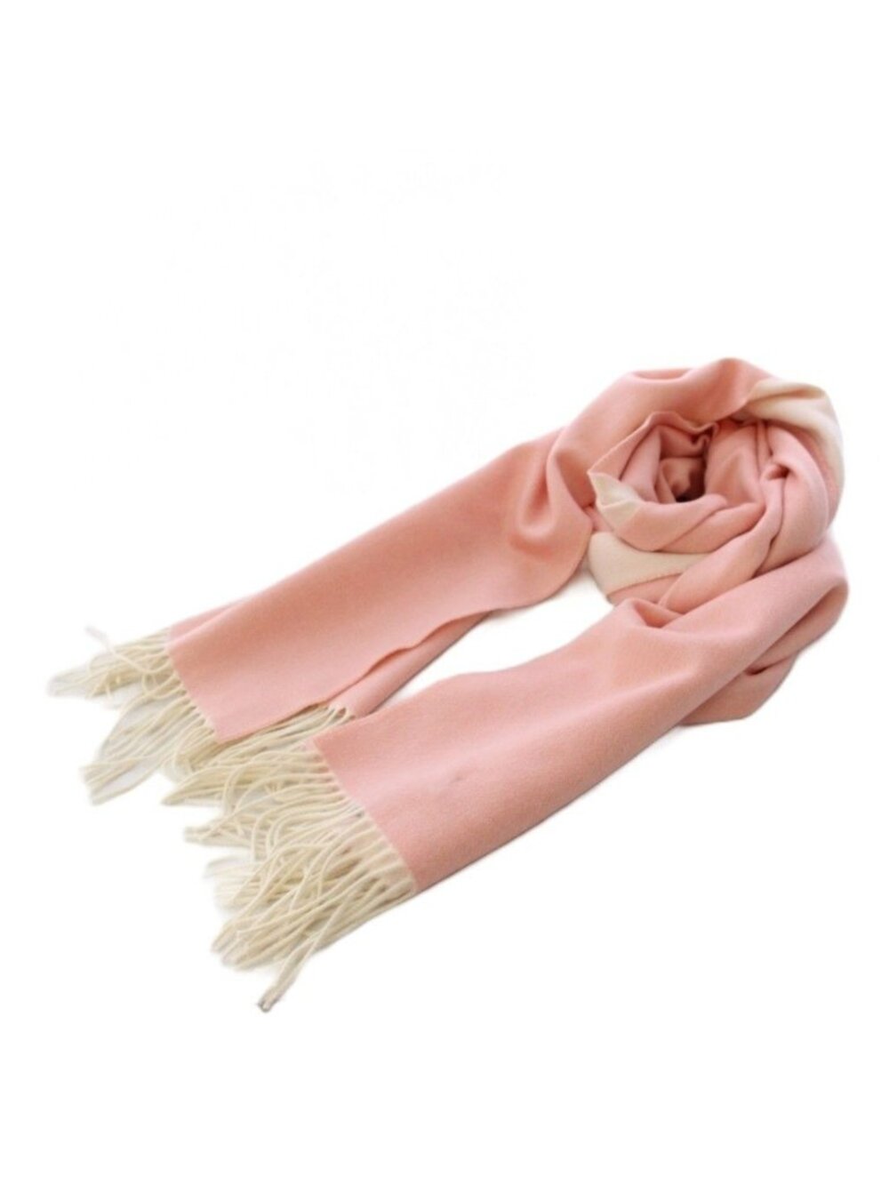 Loro Piana Scarf Shawl Baby Cashmere Pink Fringe